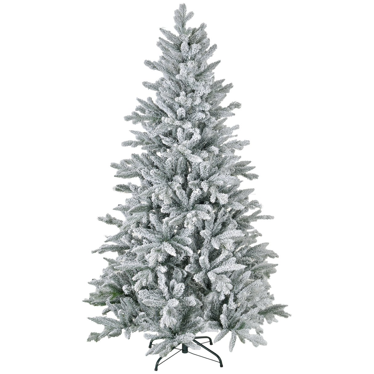 HOMCOM 6ft Snow Flocked Artificial Christmas Tree