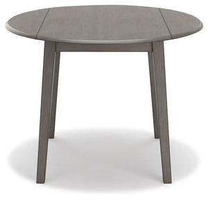 Shullden - Round Drm Drop Leaf Table - Gray - Best Buy Furniture