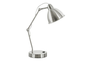 Lighting, Table Lamp, USB Port Included, Nickel Metal, Nickel Shade, Modern - Silver - Best Buy Furniture