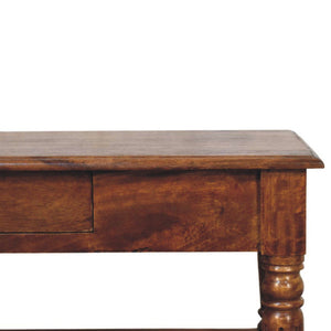 Turned Legs Drawer Table