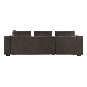 Modern L Shaped Sectional Sofa With Upholstery And Wooden Storage