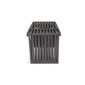Gloaming - Outdoor Bench With Slat Design And Triangular Base