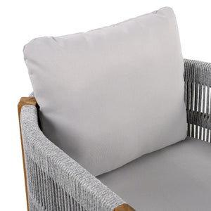 Outdoor Dining Chairs With Rope Handles (Set of 2)