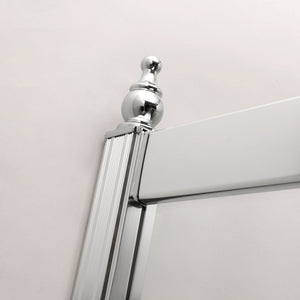 Framed Tub Shower Enclosure With Clear Tempered Glass