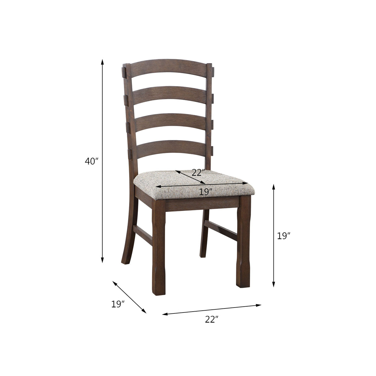 Pascaline - Rustic Side Chair (Set of 2) - Gray / Brown - Best Buy Furniture