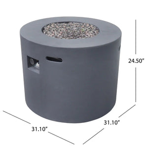 Round Iron Fire Pit With 40,000 Btu - Best Buy Furniture