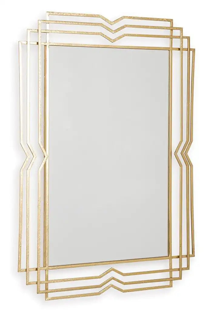Claybrook - Accent Mirror - Gold Finish - Best Buy Furniture