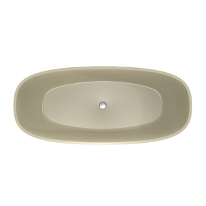 66.9 Inch Freestanding Solid Surface Soaking Bathtub