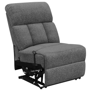 Divine - 5 Piece Power Reclining Home Theater Seating Set With Memory Foam Cushions And Storage Consoles