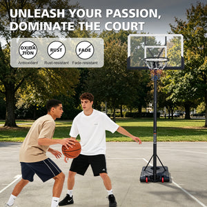 Basketball Hoop with 5.73-10FT Adjustable Height