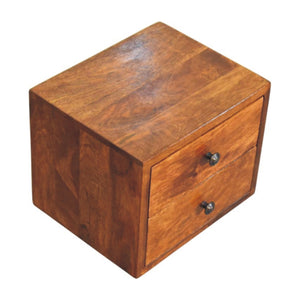 Solid Wood Solis Chestnut Wall-Mounted Nightstand