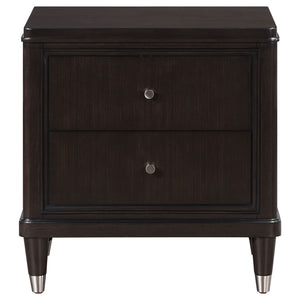 Niguel - 2 Drawer Nightstand With Felt Lined Top Drawer - Brown