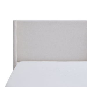 Hosford - Minimalist Upholstered Wingback Bed With Wood Base Platform