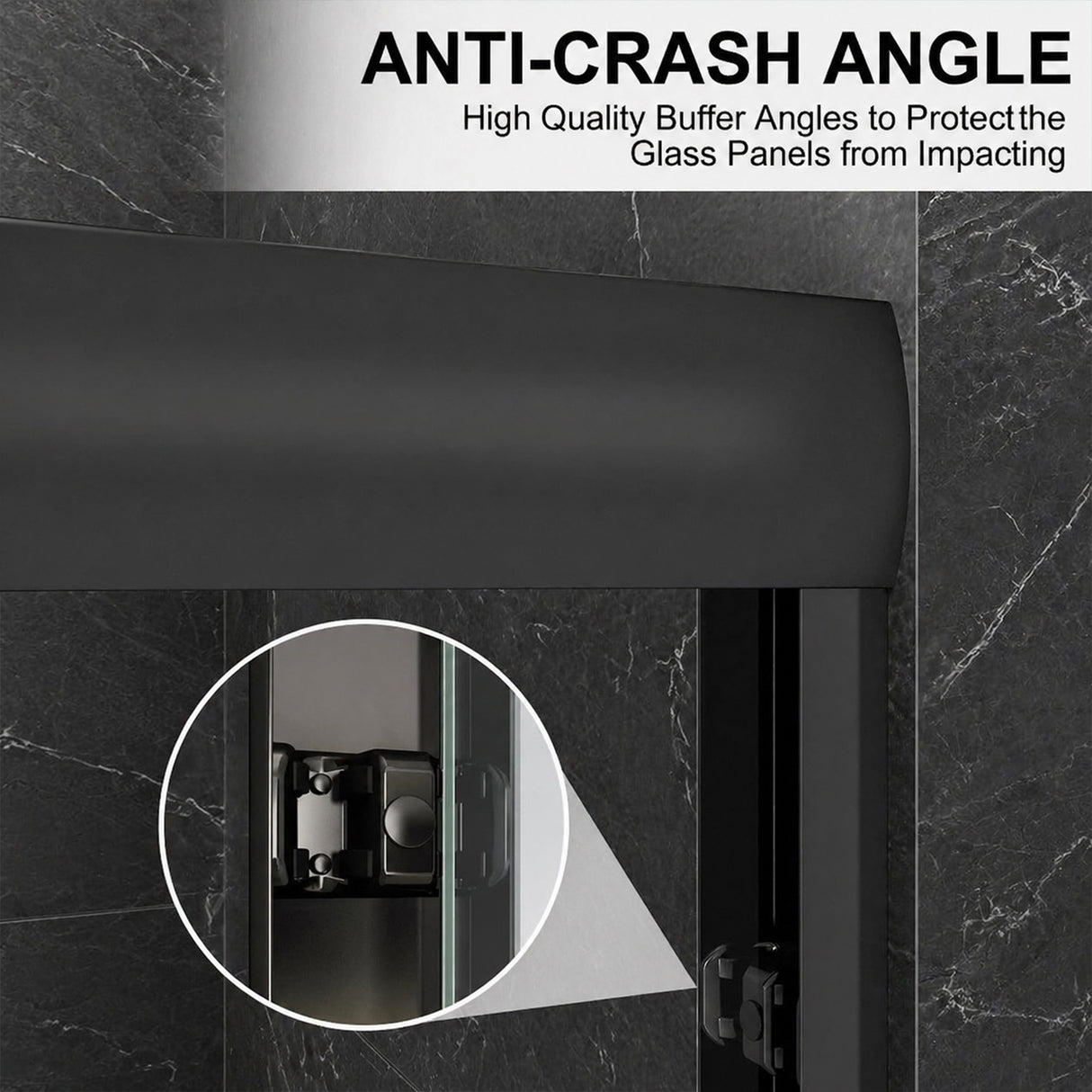 60" W x 74" H Door Sliding Frameless Shower Door with 6mm Tempered Glass LYM-02 Mat