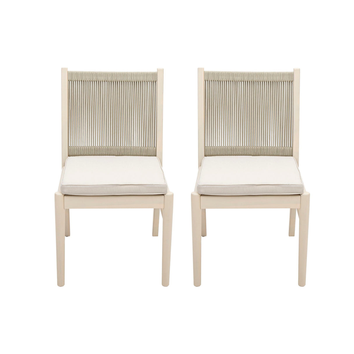 Cordoba - Dining Chair (Set of 2) Comfortable Armless Chairs - Beige - Best Buy Furniture