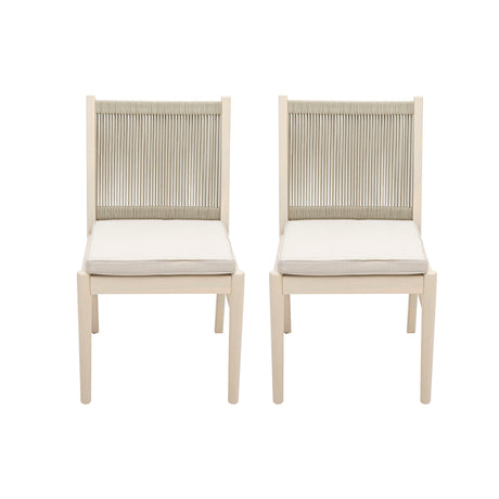 Cordoba - Dining Chair (Set of 2) Comfortable Armless Chairs - Beige - Best Buy Furniture