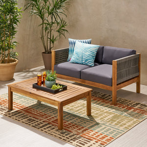 Patio Loveseat and Coffee Table Set