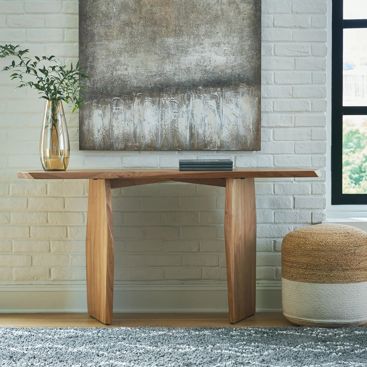 Holward - Console Sofa Table - Natural - Best Buy Furniture