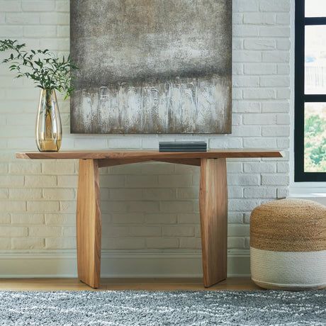 Holward - Console Sofa Table - Natural - Best Buy Furniture