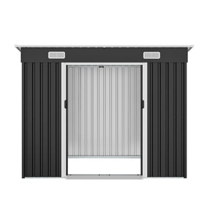 8x4ft Metal Shed with Sliding Door and Air Vents