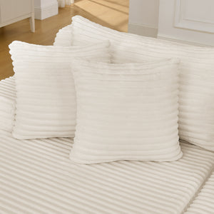 Two-Seater Lazy Sofa Lounge Chair in Beige