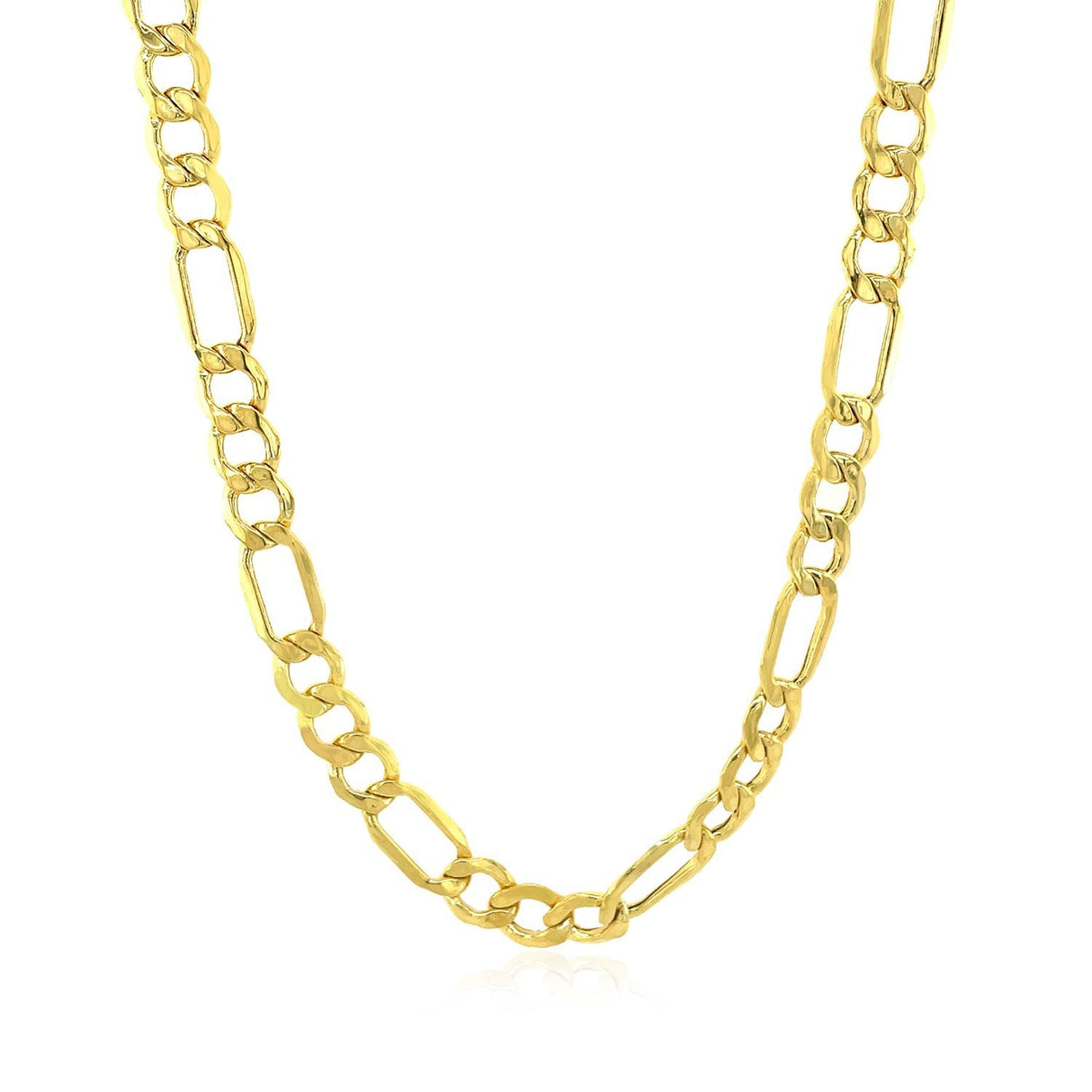 5.4mm 10k Yellow Gold Lite Figaro Chain