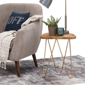 Patrice - Handcrafted Metal And Wood Accent Table