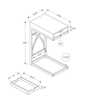 Accent Table, C - Shaped Glossy Contemporary & Modern - White - Best Buy Furniture