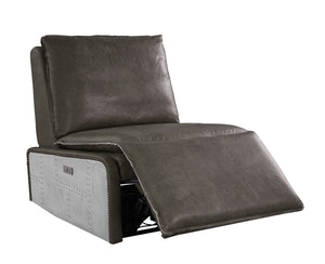 Metier - Power Motion Recliner - Gray / Aluminum - Best Buy Furniture