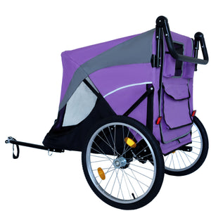 2-in-1 Bike Trailer & Push Cart for Pets