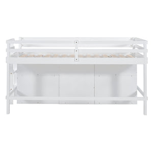 Loft Bed With 4 Drawers, Underneath Cabinet And Shelves