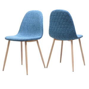 Elegant Dining Chair Set With Fabric Upholstery