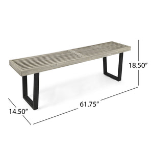 Intrinsic - Outdoor Dining Bench With Slat Top - Best Buy Furniture