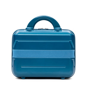 2-Piece Luggage Set: Cosmetic Case & Suitcase (Dark Blue)