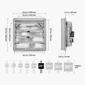 20-Inch Shutter Exhaust Fan