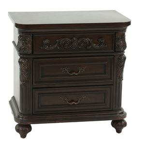 3 Piece Bedroom Set, Majestic Formal Bed With 2 Nightstands