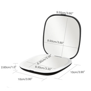 Black - 1x/3x Magnifiying Rechargeble LED Compact Makeup Mirror