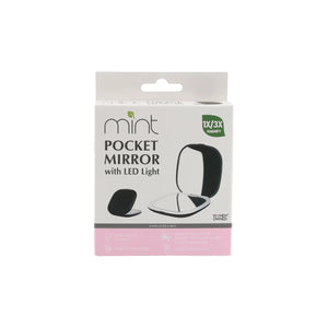 Black - 1x/3x Magnifiying Rechargeble LED Compact Makeup Mirror