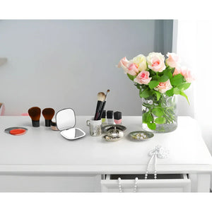 Black - 1x/3x Magnifiying Rechargeble LED Compact Makeup Mirror