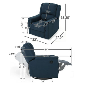 Contemporary Glider Recliner With Swivel Function - Best Buy Furniture