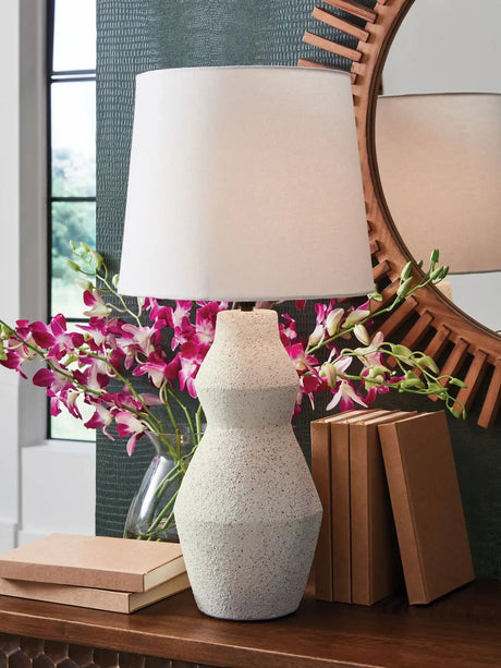 Dawthorne - Paper Table Lamp - Cream - Best Buy Furniture