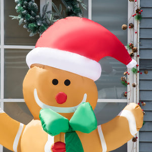 HOMCOM 6ft Christmas Inflatable Gingerbread Man