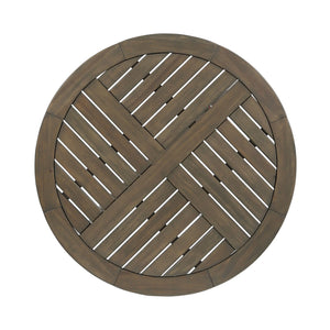 Hermosa - Rustic Circular Bistro Table - Gray