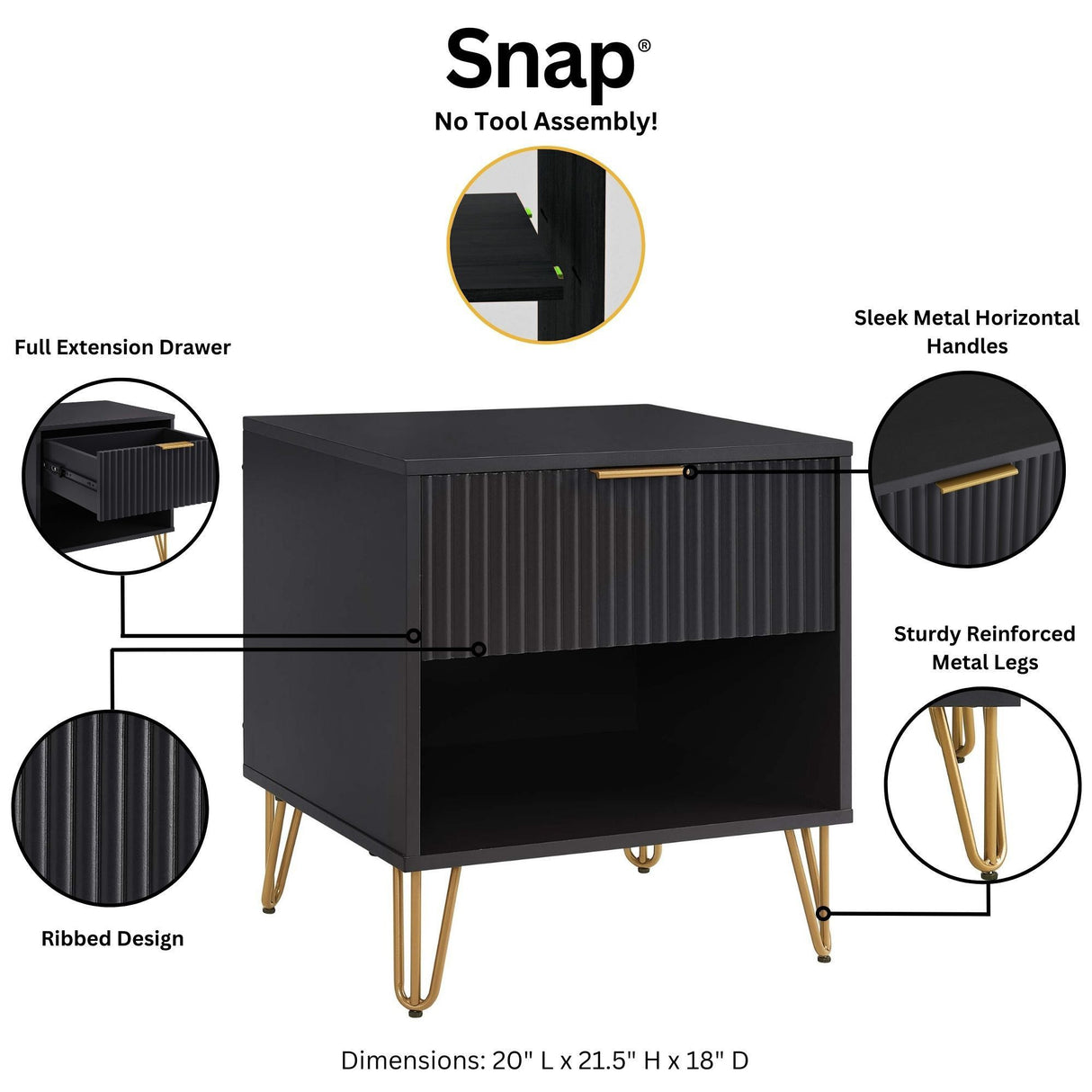 Dumbo - Modern Nightstand