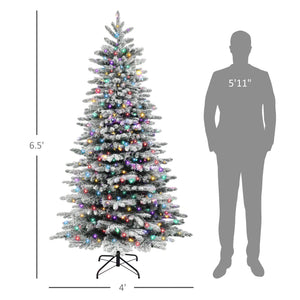 6.5ft Snow Flocked Artificial Christmas Tree
