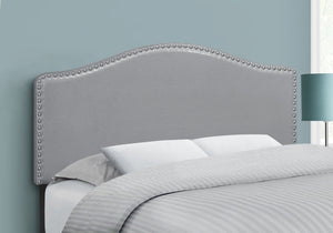 Full Size, Bed Headboard Only, Upholstered Transitional - Gray - Best Buy Furniture