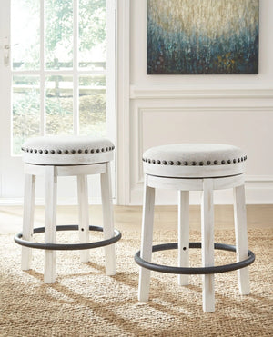 Valebeck - Upholstered Swivel Stool - Best Buy Furniture