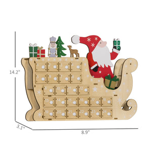 HOMCOM Christmas Advent Calendar with 24 Countdown Drawers