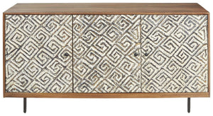 Kerrings - Accent Cabinet - Brown / Black / White - Best Buy Furniture