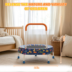 28-Inch Toddler Trampoline for Kids with Handle